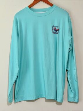 Unisex Tormenter Long-Sleeve Performance SPF Fripp Island SC Shirt - Aqua